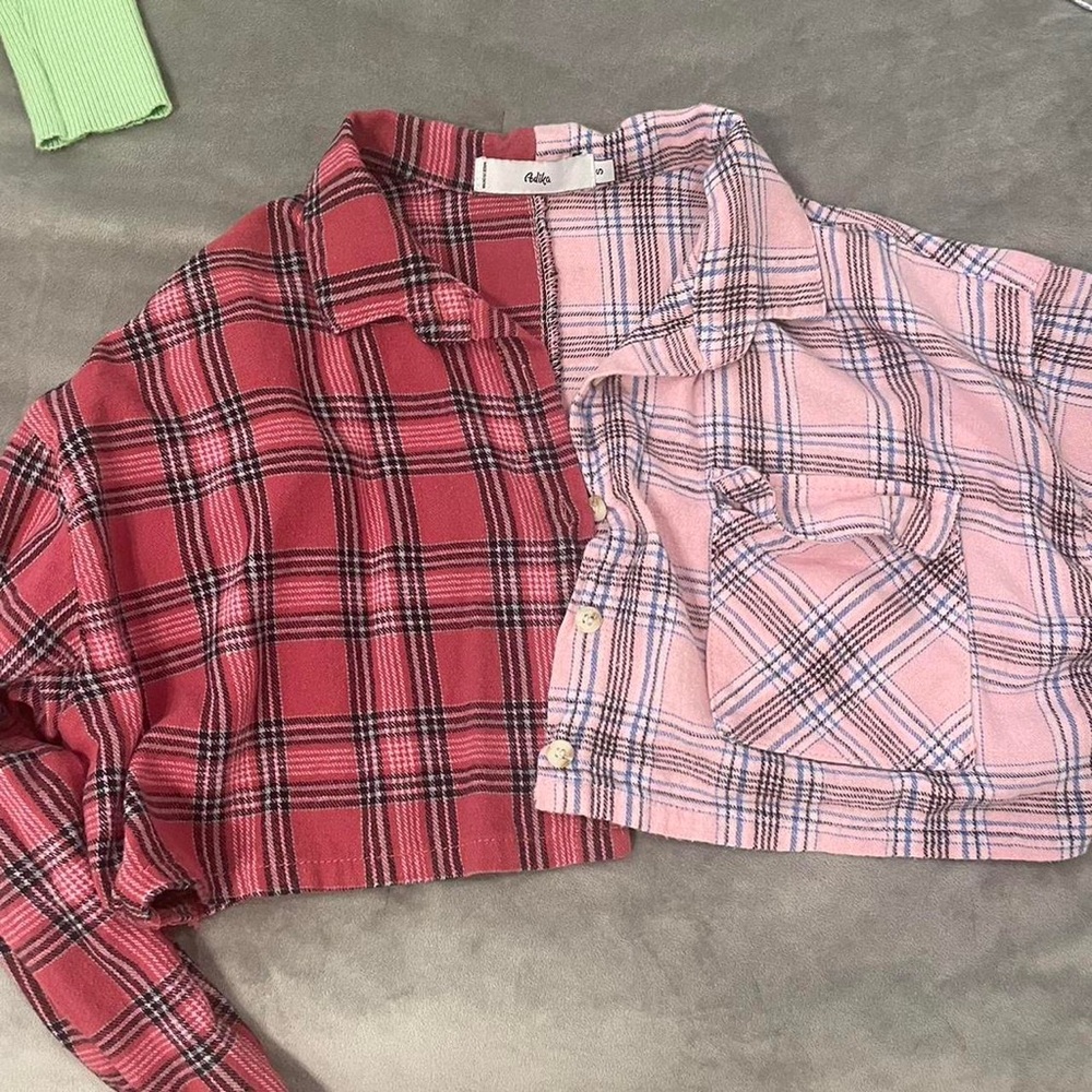 PLAID CROPPED TOP - Picture 2 of 3
